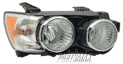 2503 | 2012-2015 CHEVROLET SONIC RT Headlamp assy composite LS|LT|RS; Sedan; Halogen; w/Chrome Trim | GM2503359|42390434