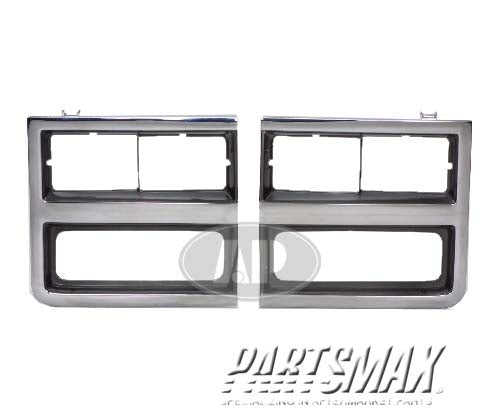 2512 | 1987-1987 CHEVROLET R10 LT Headlamp door R/V; w/quad rectangular lamps | GM2512161|15628669