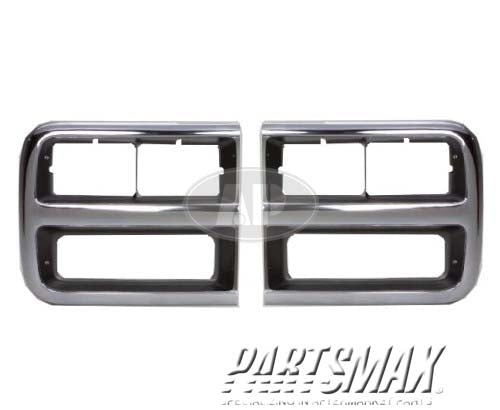 2512 | 1992-1995 CHEVROLET G10 LT Headlamp door through early 1996; w/quad rectangular headlamps | GM2512187|15685965