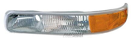 2520 | 1999-2002 CHEVROLET SILVERADO 2500 LT Parklamp assy includes signal/marker & running lamps; w/o bulb or socket | GM2520173|15199558
