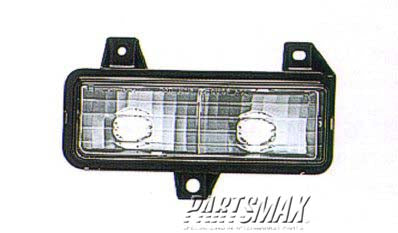 2521 | 1989-1991 GMC R3500 RT Parklamp assy R/V; w/single headlamps; park/signal combination | GM2521129|16510854