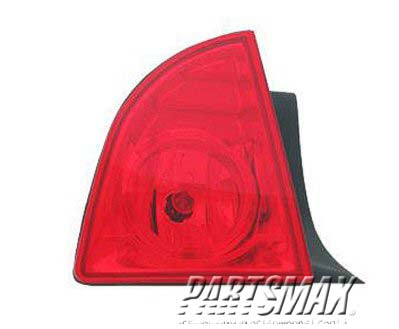 2070 | 2008-2012 CHEVROLET MALIBU LT Taillamp assy HYBRID|LS|LT | GM2800224|20914363
