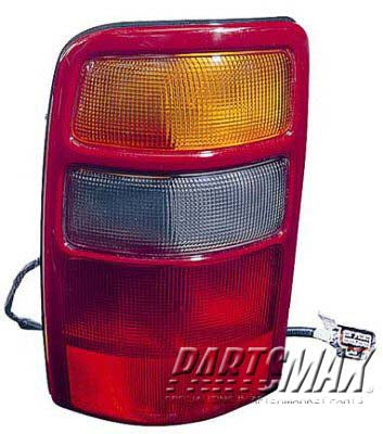 2801 | 2000-2003 GMC YUKON RT Taillamp assy Old Socket Design | GM2801143|15224278