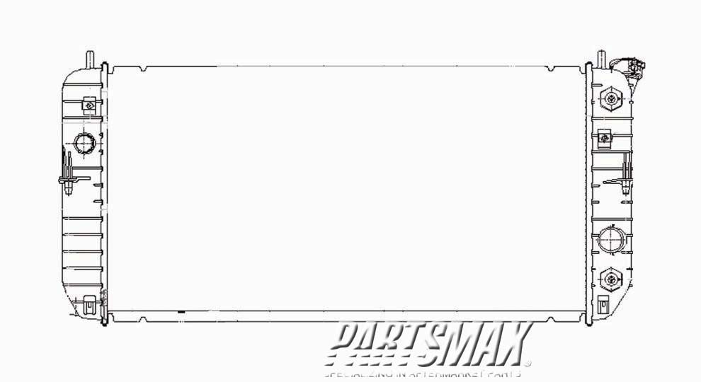 3010 | 2000-2005 BUICK LESABRE Radiator assembly w/low coolant sensor | GM3010112|52487030