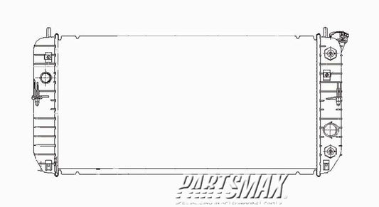 3010 | 2000-2005 BUICK LESABRE Radiator assembly w/low coolant sensor | GM3010112|52487030