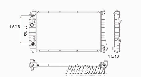 3010 | 1995-1995 PONTIAC SUNFIRE Radiator assembly all | GM3010181|89018667