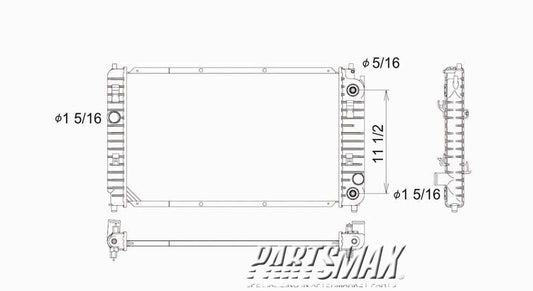 3010 | 1997-1998 CHEVROLET MALIBU Radiator assembly all | GM3010195|52477424