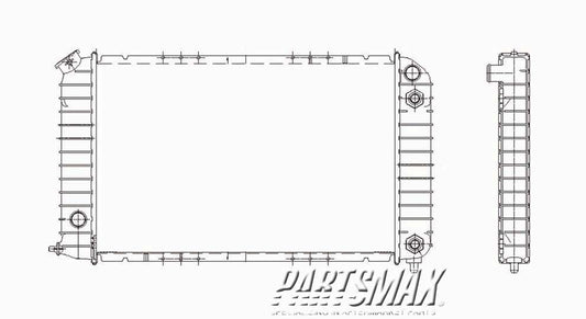 3010 | 1998-2003 GMC SONOMA Radiator assembly w/4 cyl engine; w/manual trans | GM3010245|52462545