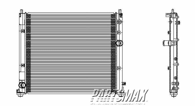 3010 | 2004-2009 CADILLAC SRX Radiator assembly w/o towing package | GM3010430|19130399