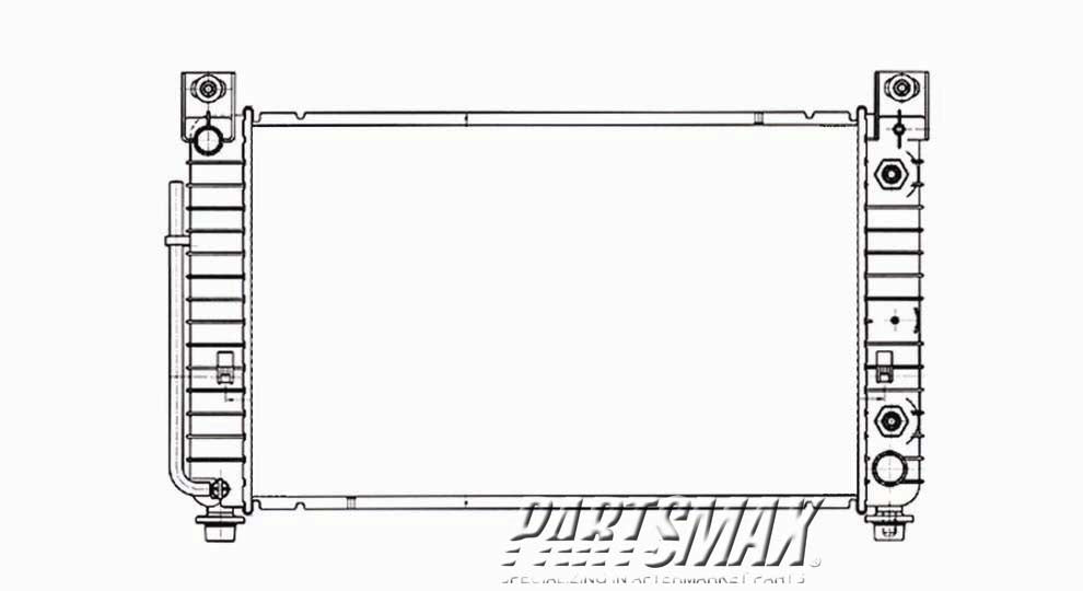 3010 | 2003-2005 CADILLAC ESCALADE ESV Radiator assembly w/5.3L engine; w/o rear air cond | GM3010436|15193110