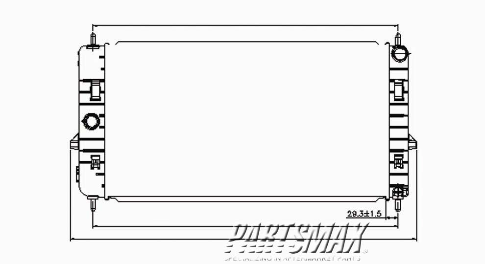 2870 | 2005-2010 CHEVROLET COBALT Radiator assembly SS; w/2.0L supercharged engine | GM3010472|22717621