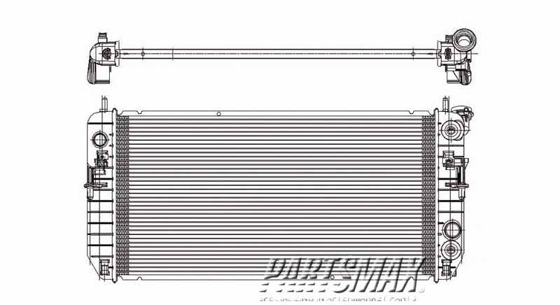 3010 | 2006-2008 BUICK LUCERNE Radiator assembly w/3.8L | GM3010492|25772258