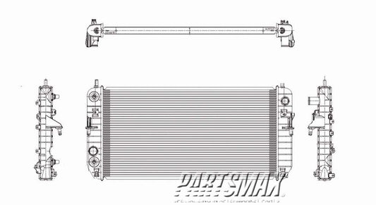 2870 | 2006-2011 BUICK LUCERNE Radiator assembly w/4.6L | GM3010493|25769584