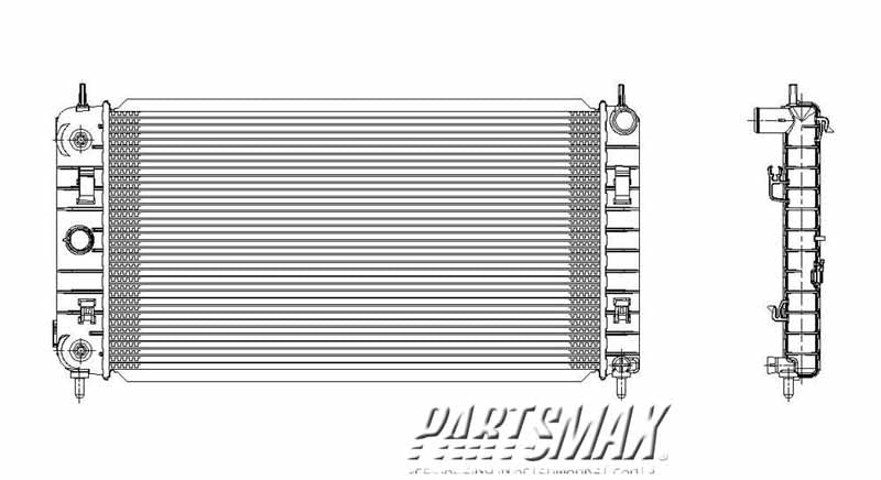 3010 | 2007-2009 SATURN AURA Radiator assembly 2.4L|3.6L | GM3010507|52495681