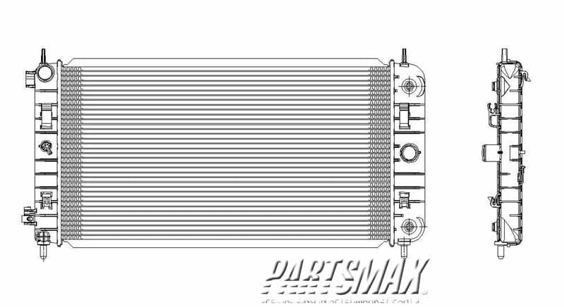 3010 | 2007-2008 SATURN AURA Radiator assembly 3.5L | GM3010508|15873468