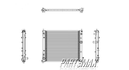 3010 | 2010-2014 CADILLAC CTS Radiator assembly Exc V; 3.0L; Wagon; A/T | GM3010522|15932855