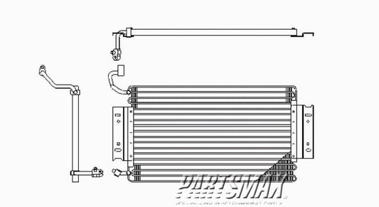 3030 | 1999-2001 PONTIAC GRAND AM Air conditioning condenser all | GM3030143|52481802