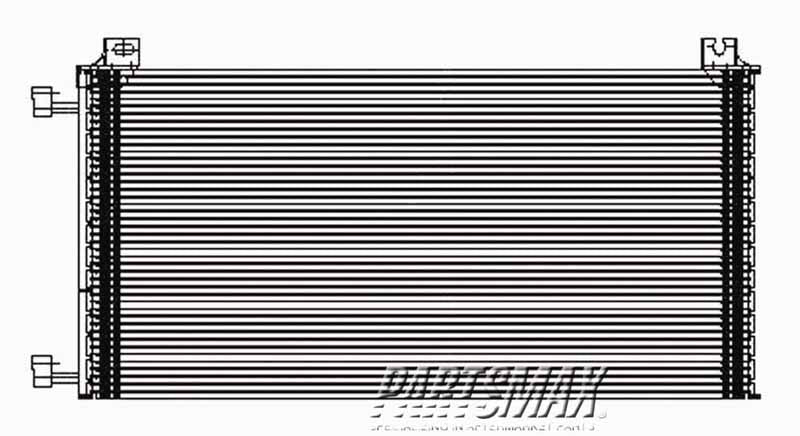 3030 | 2000-2006 CHEVROLET SUBURBAN 2500 Air conditioning condenser w/Rear A/C | GM3030161|20913752