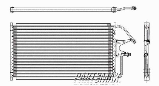 3030 | 1998-1999 GMC K1500 SUBURBAN Air conditioning condenser all | GM3030164|52402209