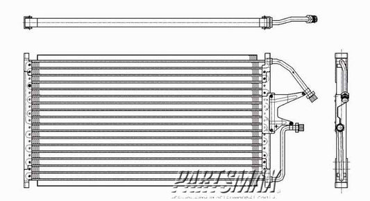 3030 | 1999-2002 CHEVROLET SILVERADO 1500 Air conditioning condenser  | GM3030164|52402209