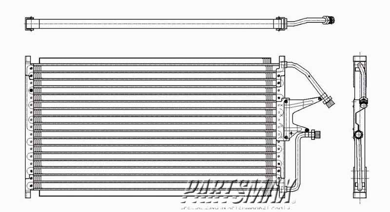 3030 | 1996-1998 CHEVROLET C1500 Air conditioning condenser C/K | GM3030164|52402209