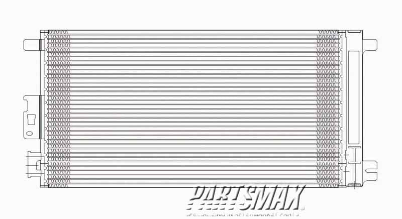 3030 | 2008-2009 CHEVROLET MALIBU Air conditioning condenser HYBRID | GM3030255|20820057