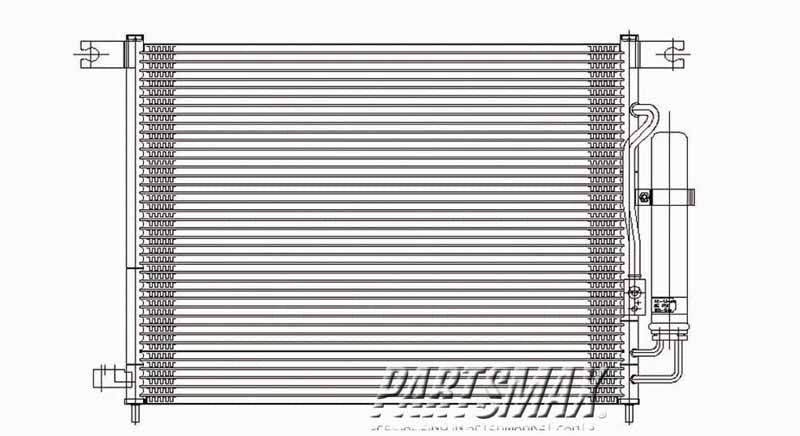 3030 | 2004-2008 CHEVROLET AVEO Air conditioning condenser includes receiver-drier | GM3030256|96834083