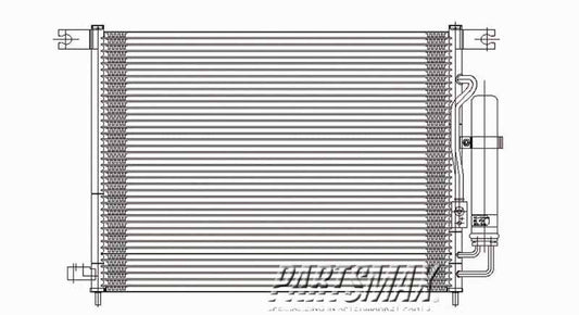 3030 | 2004-2008 CHEVROLET AVEO Air conditioning condenser includes receiver-drier | GM3030256|96834083