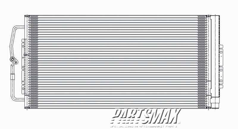 3030 | 2006-2007 CHEVROLET MONTE CARLO Air conditioning condenser 3.5L|3.9L; LS|LT|LTZ | GM3030267|89019322