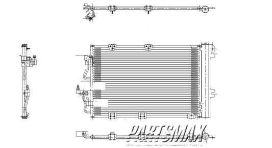 2910 | 2008-2009 SATURN ASTRA Air conditioning condenser Auto Trans | GM3030283|93178959