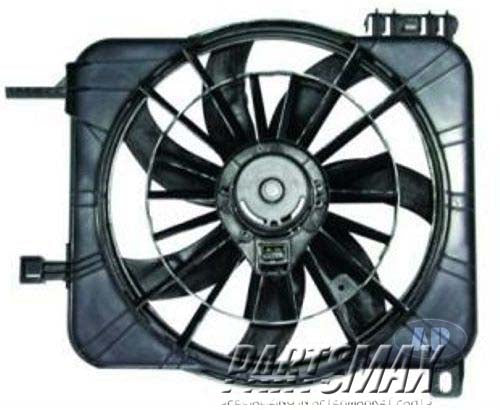 3115 | 1995-2005 PONTIAC SUNFIRE Radiator cooling fan assy includes motor/blade/shroud; w/air cond | GM3115106|GM3115106