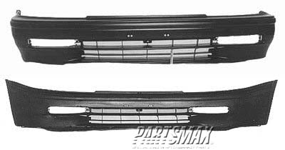 1000 | 1992-1993 HONDA ACCORD Front bumper cover except wagon; LX; Canada; Black | HO1000136|71101SM4A01