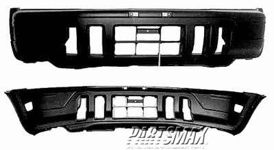 1000 | 1997-2001 HONDA CR-V Front bumper cover LX/EX; dark gray | HO1000177|71101S10A90