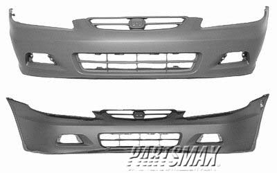 1000 | 2001-2002 HONDA ACCORD Front bumper cover 2dr coupe; prime | HO1000195|04711S82A90ZZ