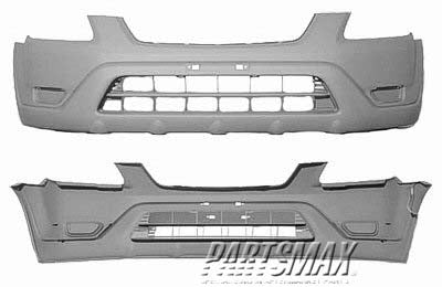 1000 | 2002-2004 HONDA CR-V Front bumper cover dark gray | HO1000202|04711S9AA90