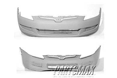 1000 | 2003-2005 HONDA ACCORD Front bumper cover 2dr coupe; w/V6 engine; w/auto trans; prime | HO1000211|04711SDNA90ZZ