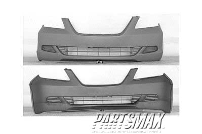 1000 | 2005-2007 HONDA ODYSSEY Front bumper cover LX/EX; prime | HO1000222|04711SHJA90ZZ