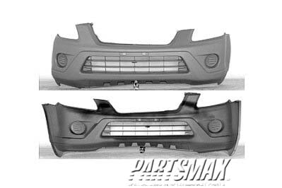 1000 | 2005-2006 HONDA CR-V Front bumper cover EX|LX; Japan Built; w/o Fog Lamps; Textured | HO1000225|04711S9AA91