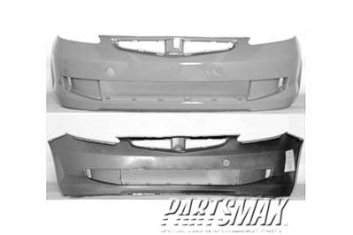 250 | 2007-2008 HONDA FIT Front bumper cover base/DX/LX model | HO1000248|04711SLNA71ZZ