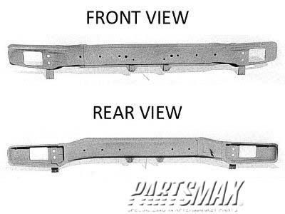 1006 | 1986-1989 HONDA ACCORD Front bumper reinforcement 2dr coupe | HO1006114|71130SE3A00