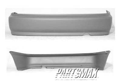 2430 | 1999-2000 HONDA CIVIC Rear bumper cover 2dr coupe/4dr sedan; USA/Canada built; prime | HO1100190|04715S01A01ZZ