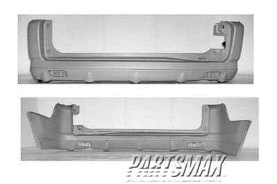 1100 | 2002-2004 HONDA CR-V Rear bumper cover matte-black | HO1100203|04715S9AA90