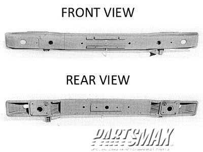 1106 | 1988-1989 HONDA CIVIC Rear bumper reinforcement 4dr sedan | HO1106114|71530SH4A01