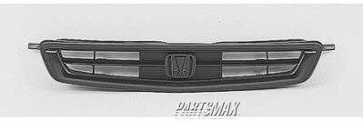 860 | 1996-1998 HONDA CIVIC Grille assy CX|DX|EX|HX; H/B/Coupe; USA; w/Surround Molding; PTM; see notes | HO1200134|71121S00A01ZL-PFM
