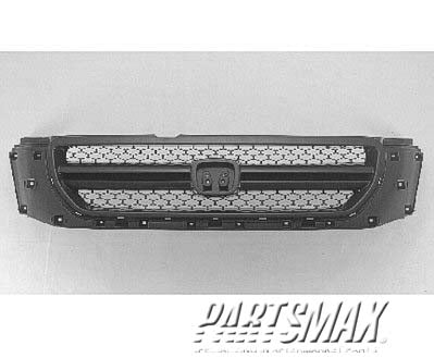 1200 | 2003-2005 HONDA PILOT Grille assy LX; matte-dark gray | HO1200170|75101S9VA01ZJ