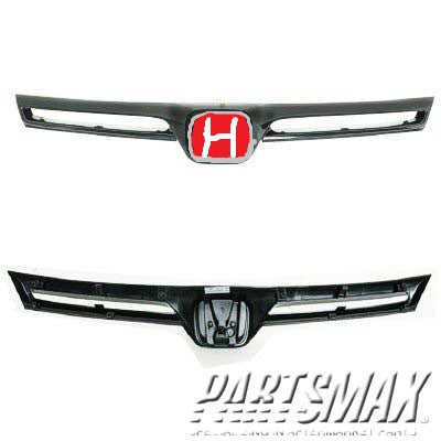 1200 | 2006-2006 HONDA CIVIC Grille assy except SI; black | HO1200174|75100SVAA01ZA