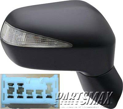 1321 | 2009-2011 HONDA CIVIC RT Mirror outside rear view HYBRID; Power; Heated; w/Signal Lamp; Crystal Black (Code NH731P); PTM | HO1321216|76200SNRC02ZM