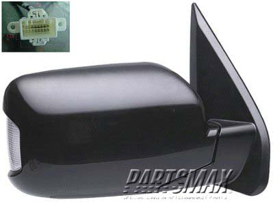 1321 | 2011-2015 HONDA PILOT RT Mirror outside rear view Power; Non-Heated; w/Signal Lamps; Alabaster Silver (Code NH700M); PTM | HO1321259|76200SZAA52ZC