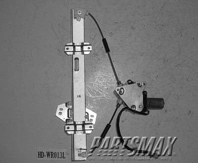 1350 | 1996-2000 HONDA CIVIC LT Front door glass regulator Sedan; Power; w/Motor | HO1350118|72250S04A04