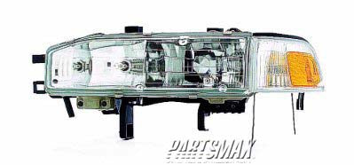 2502 | 1990-1991 HONDA ACCORD LT Headlamp assy composite includes park/marker lamp | HO2502104|33150SM4A02